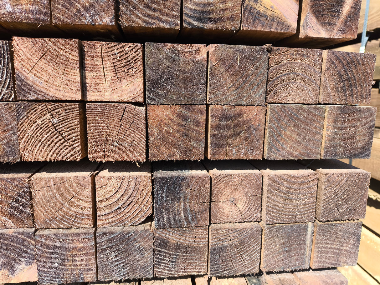 47MM X 47MM  SQUARE SAWN POST PRESSURE TREATED