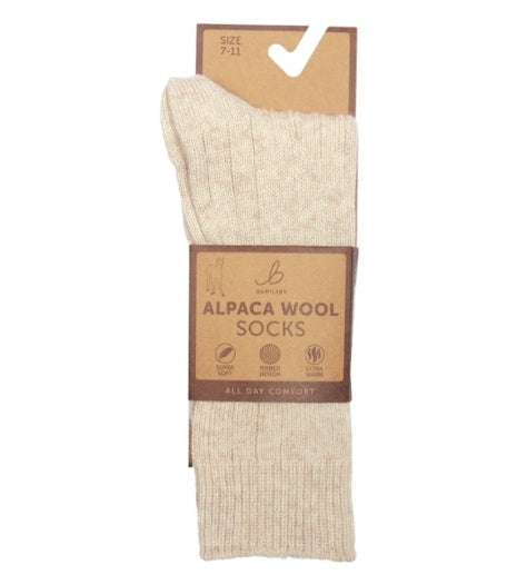 MENS 1 PAIR OF ALPACA WOOL THERMAL SOCKS 7-11