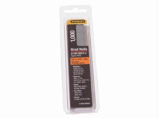 STANLEY HEAVY DUTY BRAD NAILS 15MM