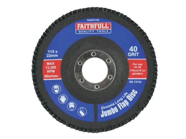 ABRASIVE 115MM COARSE JUMBO FLAP DISC