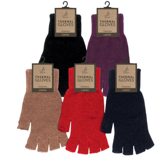 GLOVES - LADIES THERMAL, FINGERLESS