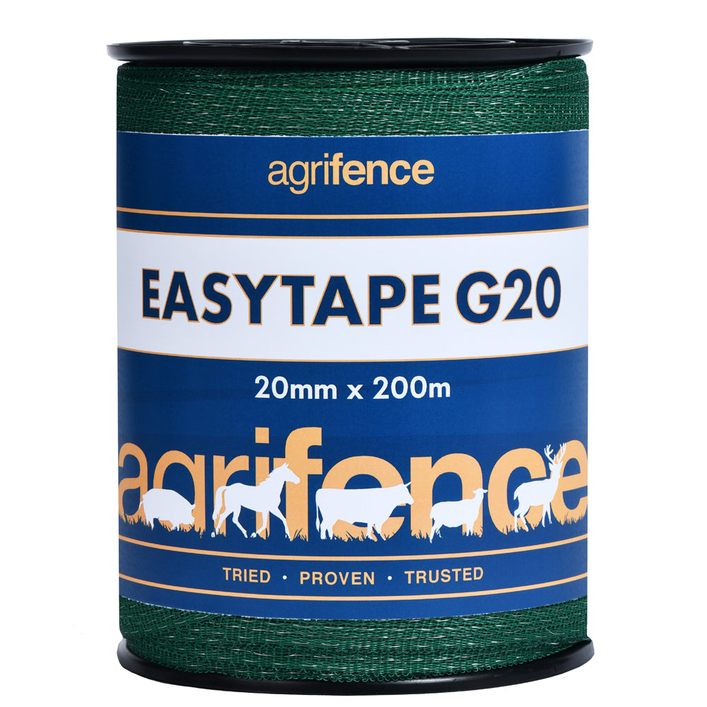 AGRIFENCE EASYTAPE G20 GREEN POLYTAPE 20MM X 200M