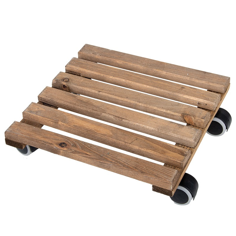 INDOOR PLANT TROLLEY WOOD SQUARE FSC 100%