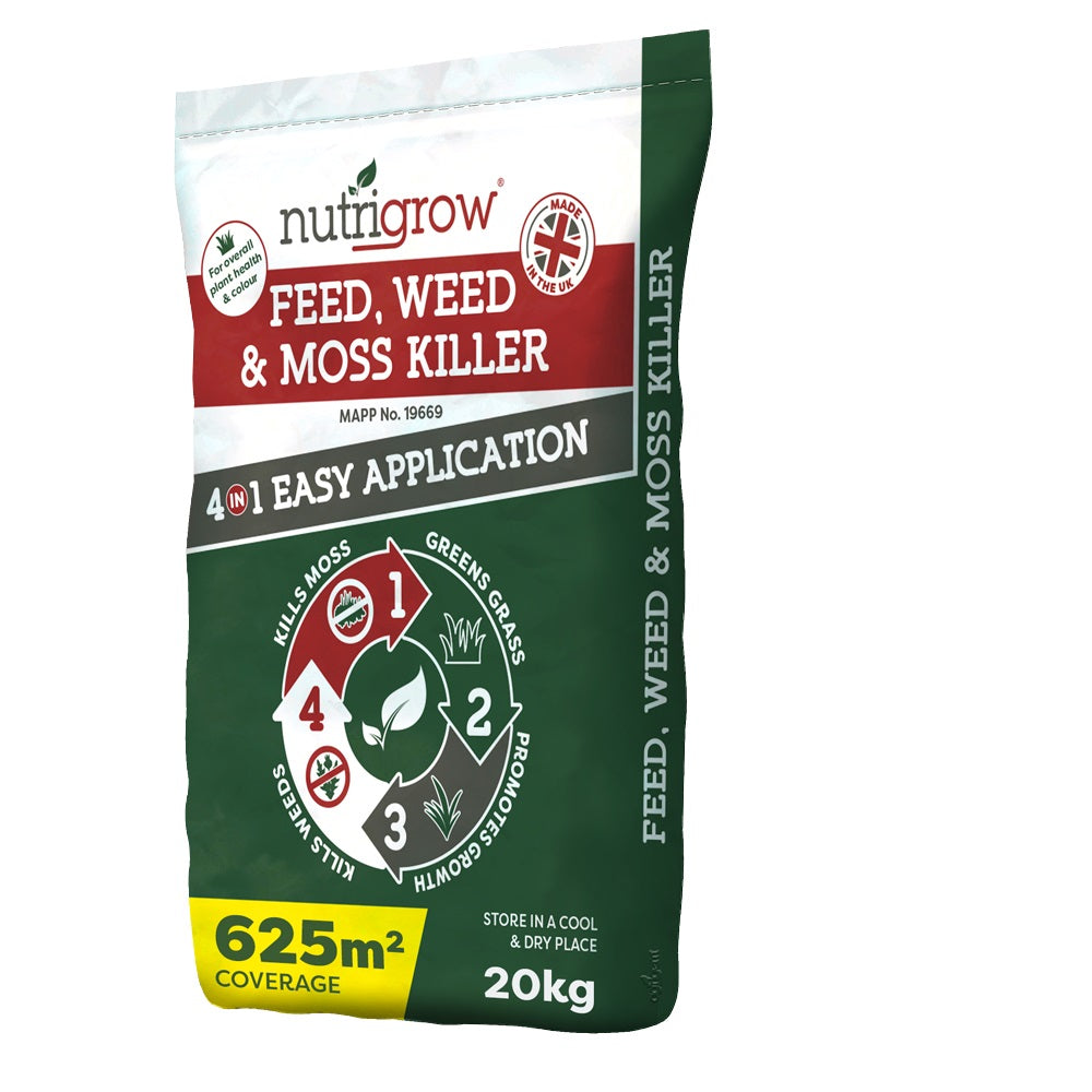 NUTRIGROW WEED FEED AND MOSS KILLER 625m²
