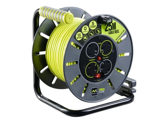 MASTERPLUG PRO-XT OPEN CABLE REEL 4 SOCKET 240V 13A
