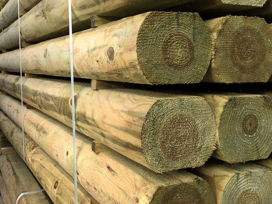 SLEEPERS - 1.8MTR SAWN ROUNDED SOFTWOOD TREATED