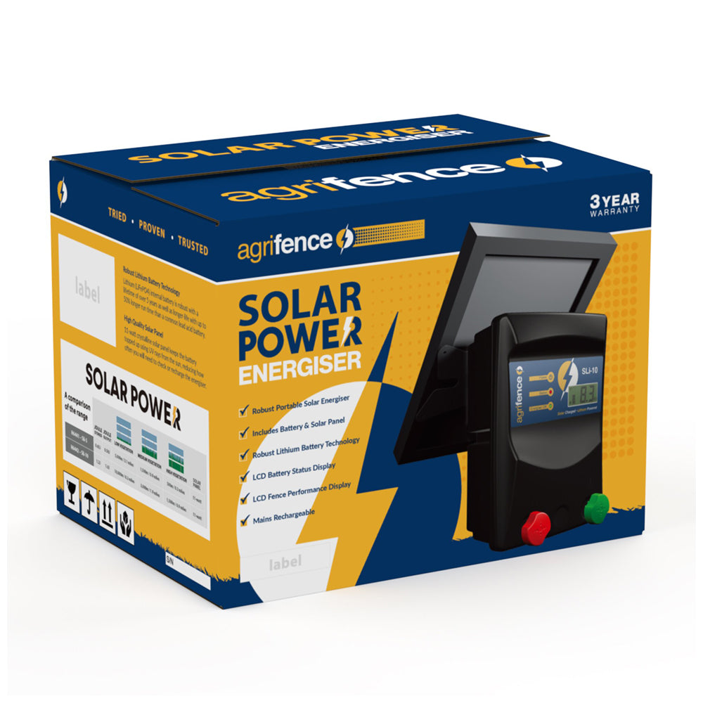 AGRIFENCE SLI-5 LITHIUM SOLAR POWERED ENERGISER