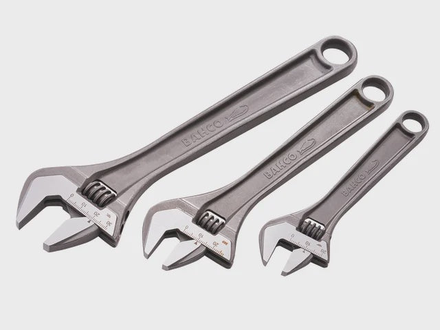BAHCO 3 PIECE ADJUSTABLE WRENCH SET