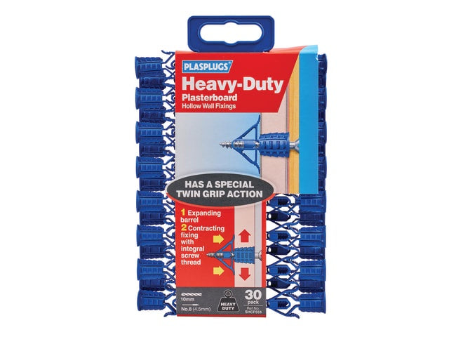 PLASPLUG HEAVY DUTY PLASTERBOARD FIXINGS 30 QTY