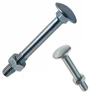 PERRY CUP SQUARE COACH BOLTS & NUTS 5 QTY