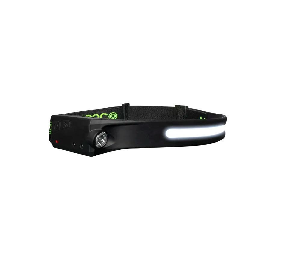 LUCECO FLEXIBLE LED HEAD TORCH 300LM 5W 6500K USB CHARGE MOTION SENSOR