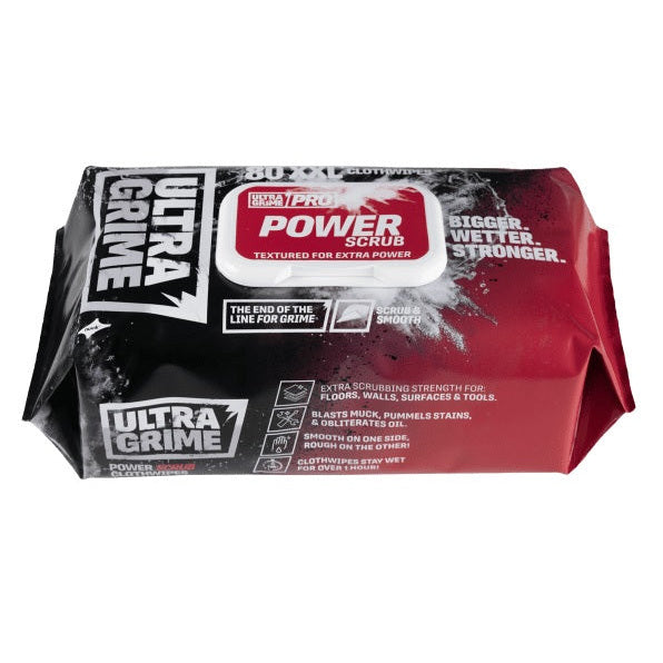 ULTRA GRIME CLOTH WIPES POWER SCRUB XXL 38CM x 25CM