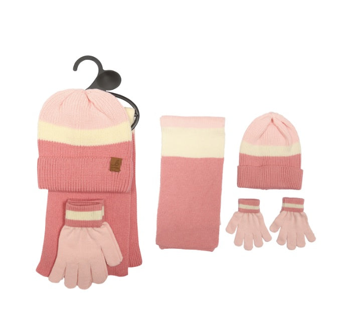 GIRLS HAT, GLOVES & SCARF SET