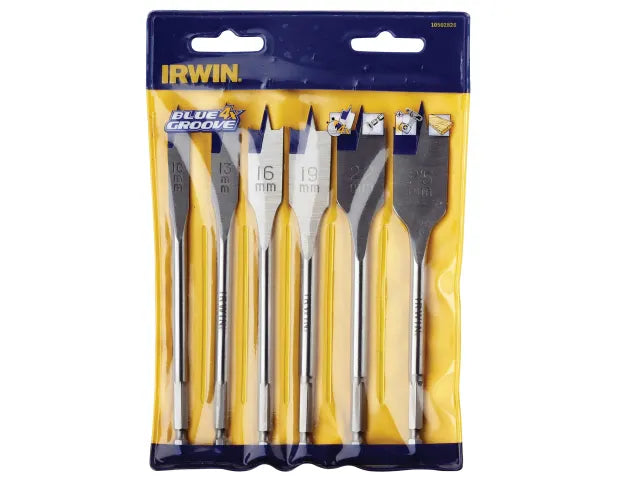 IRWIN BLUE GROOVE 4X FLAT BIT SET