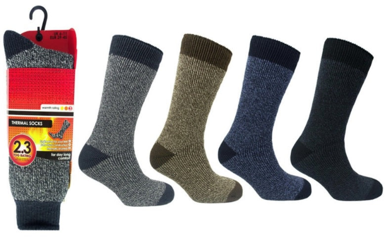 SOCKS - MENS SUPER THERMAL SHORT, TWIST 6-11
