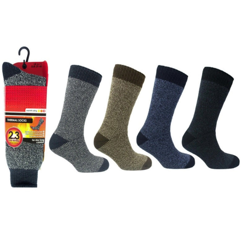 SOCKS - MENS SUPER THERMAL SHORT, TWIST 6-11